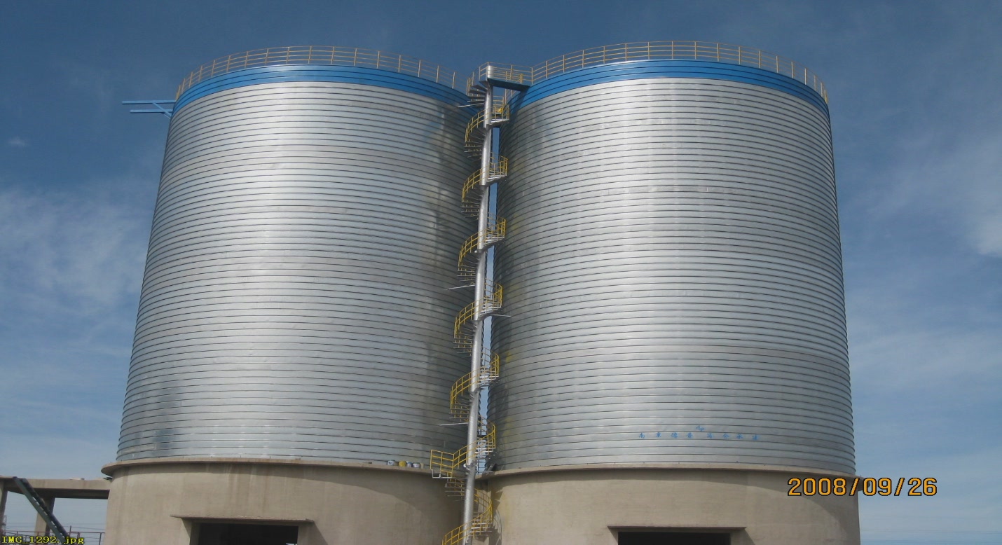 grain spiral steel silo